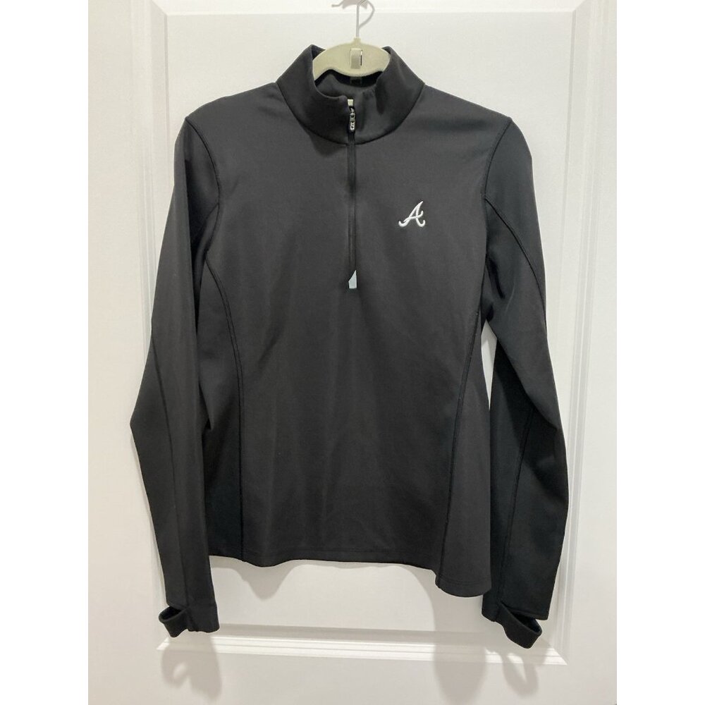 Cutter & Buck Traverse Half Zip Size M Pullover Atlanta Braves Golf Office Walk